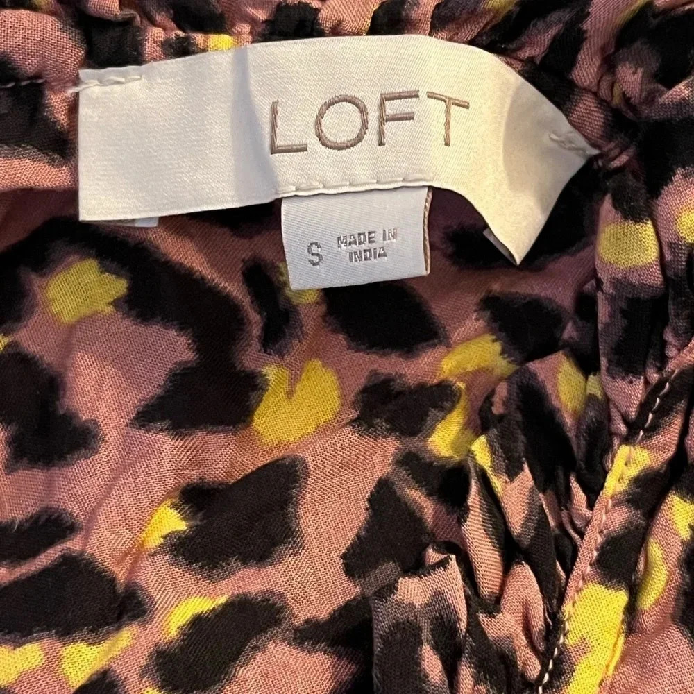 Loft Leopard Print Ruffle Shirt - Picture 5 of 9